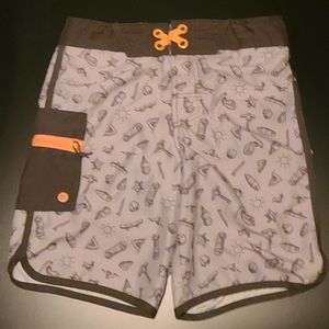 Kids Board Shorts - art class